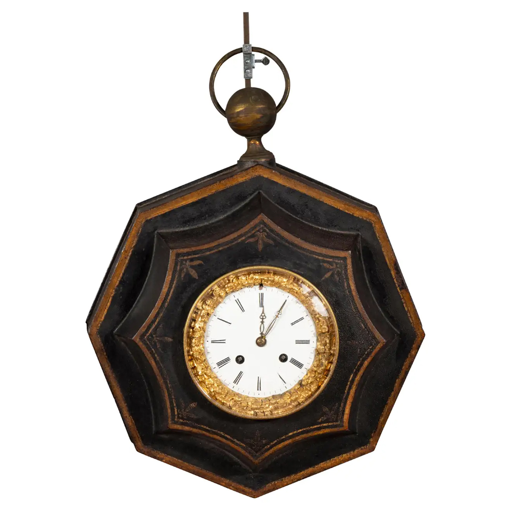 Charles X Tole Wall Clock