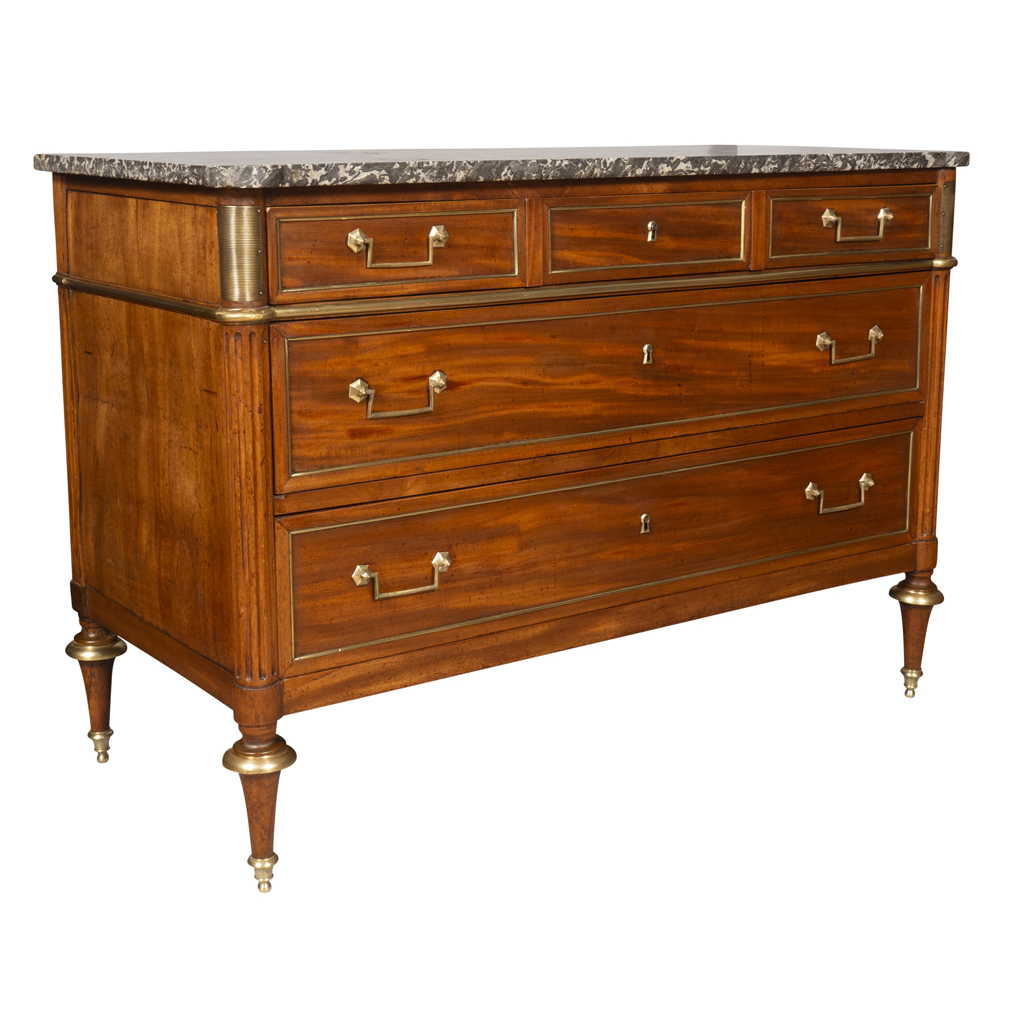 Directoire Mahogany and Brass Mounted Commode