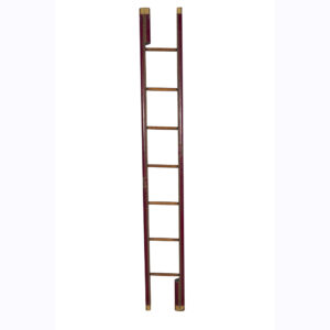English Leather Folding Stick Ladder
