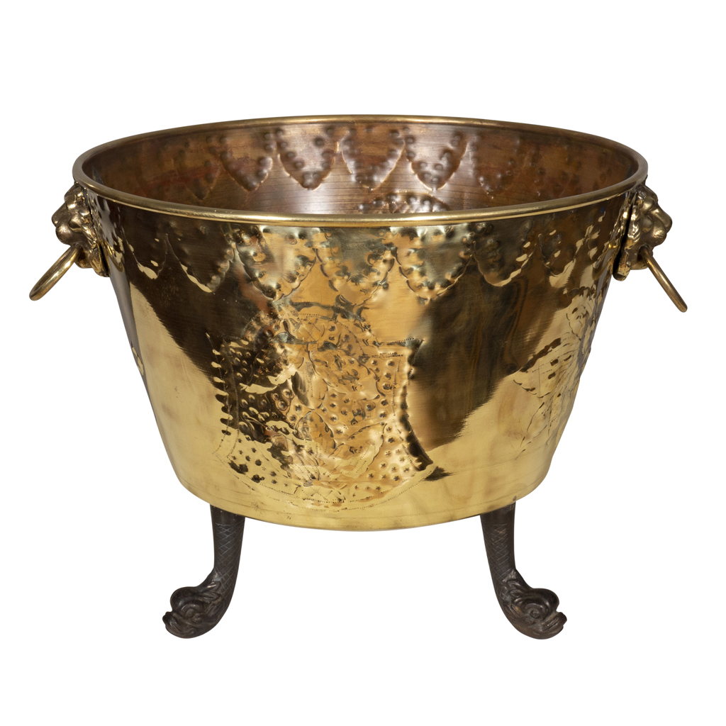 European Brass Fireplace Bucket