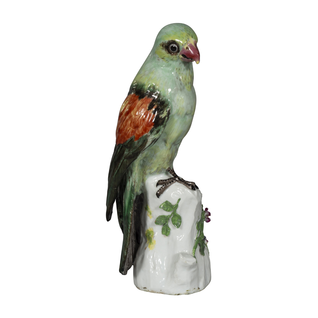 French Porcelain Figure of a Parrot
