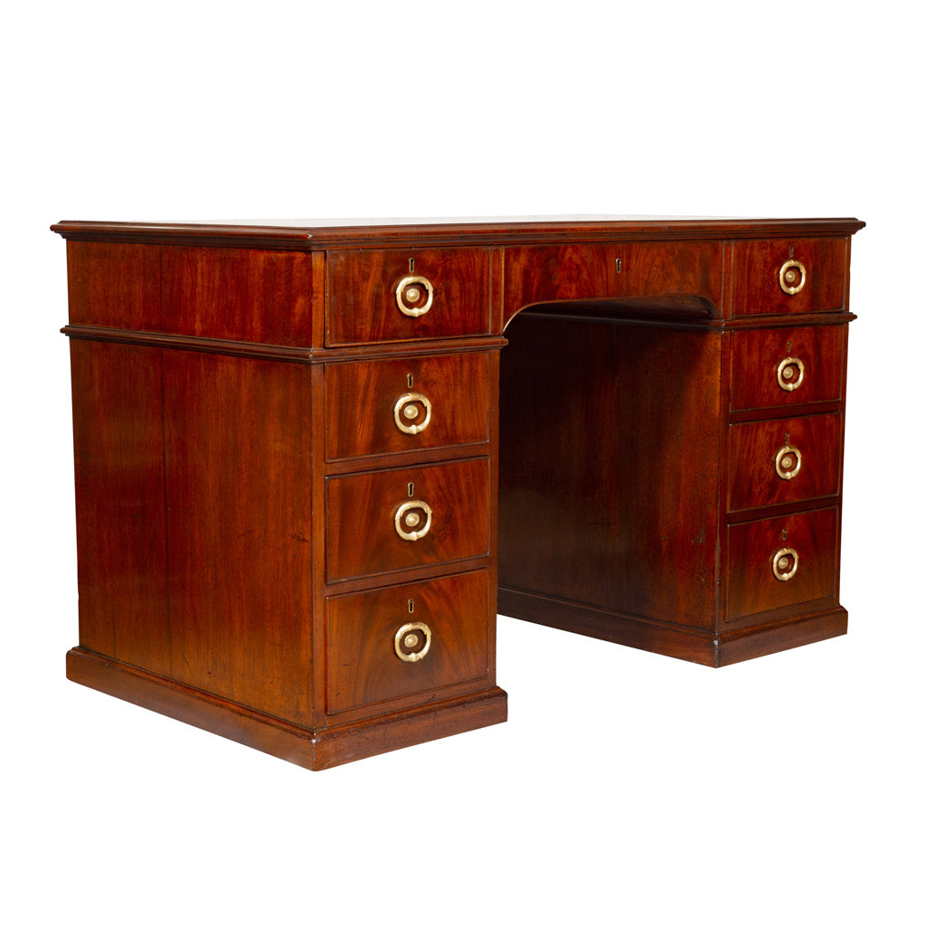 George III Mahogany Rent Desk by Gillows of Lancaster