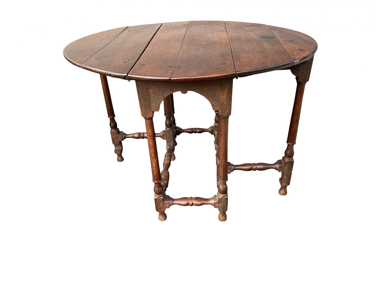 William and Mary Oak Gateleg Table.