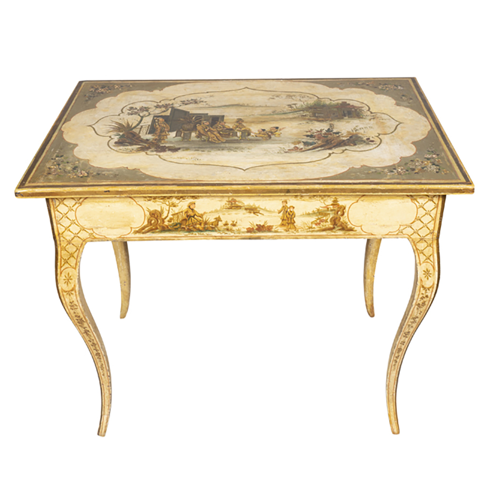 Italian Rococo Chinoiserie Decorated Table