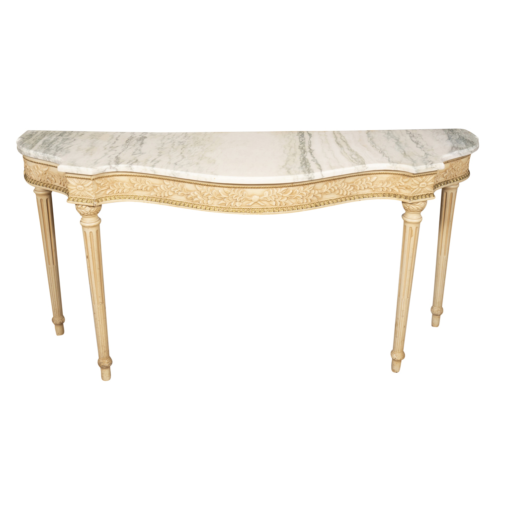 Maison Jansen Louis XVI Style White Painted Console Table From The Waldorf