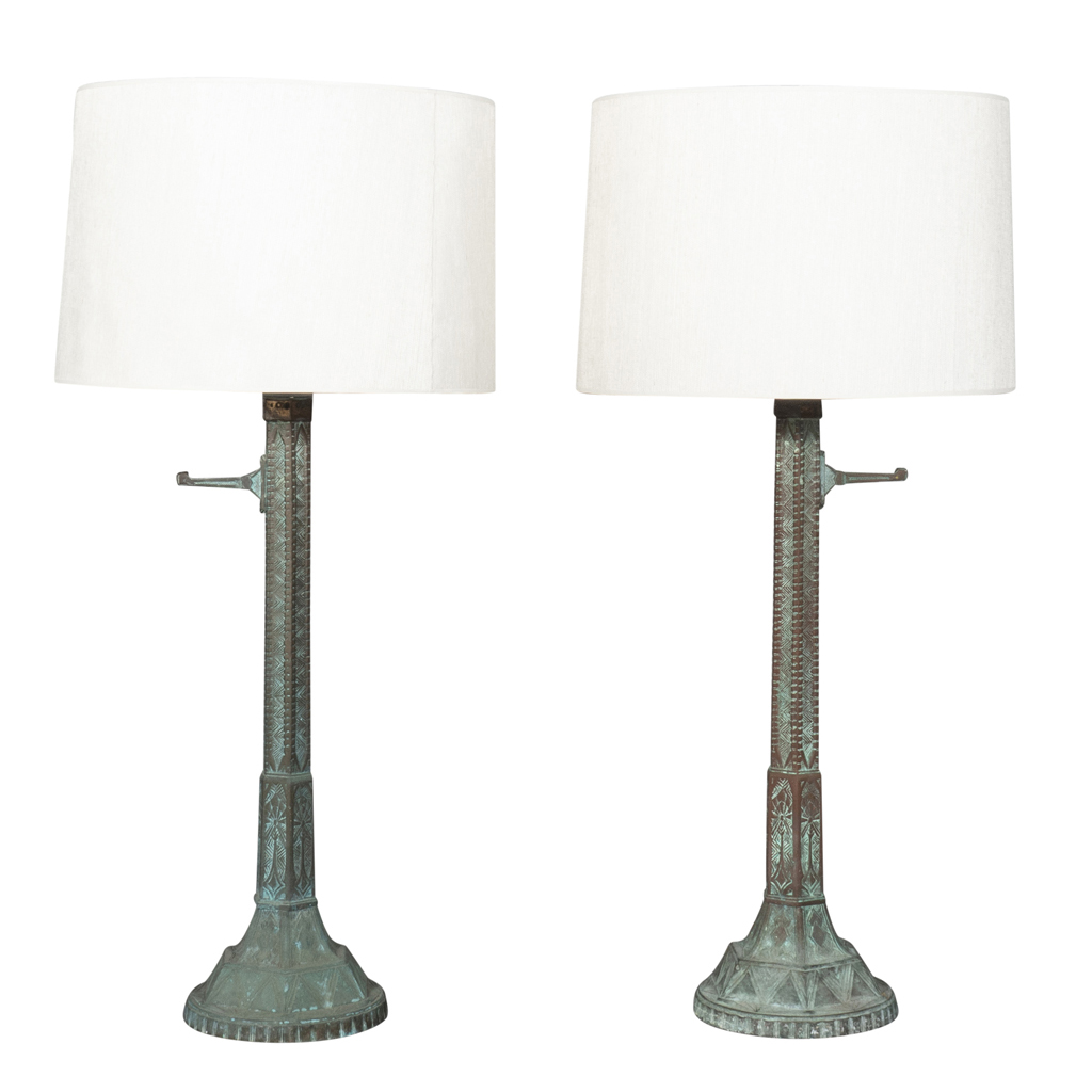 Pair of Art Deco Bronze Table Lamps