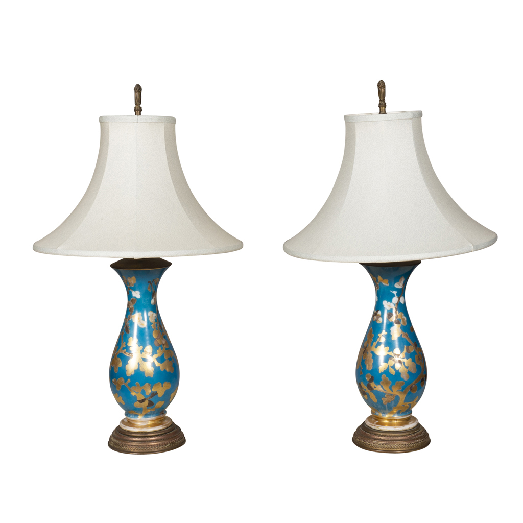 Pair of Paris Porcelain Table Lamps