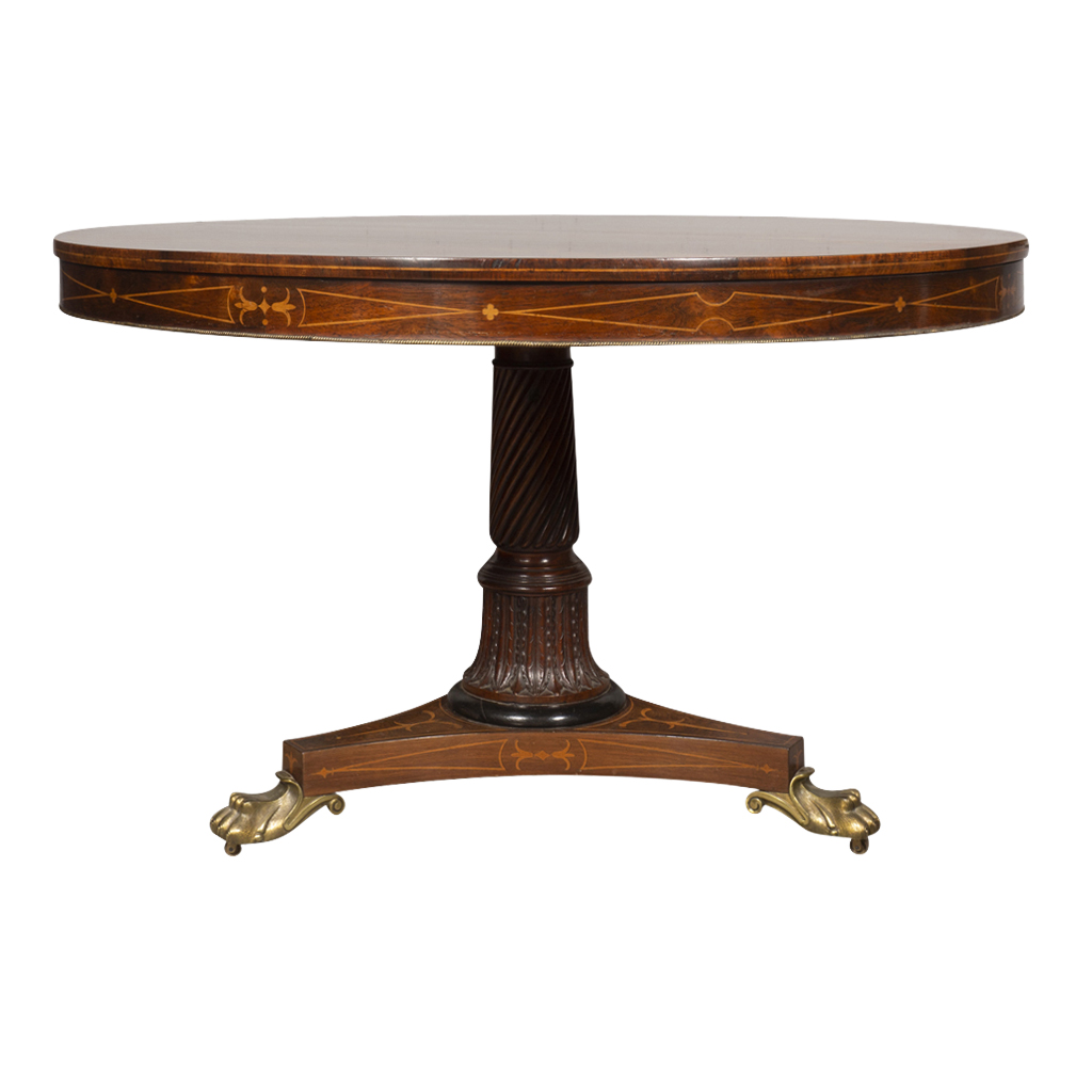Regency Rosewood And Satinwood Center Table
