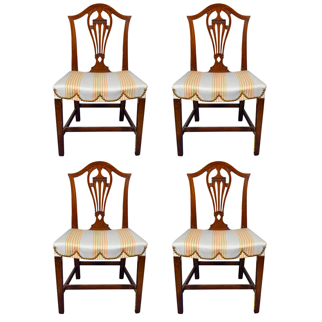 Set Of Four George III Mahogany Side Chairs
