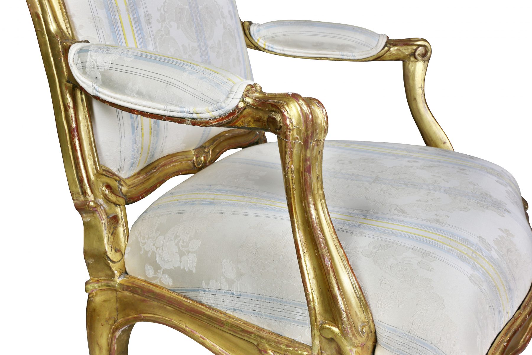 Antique Louis XV style gilt wood armchair - Nicholson Antiques