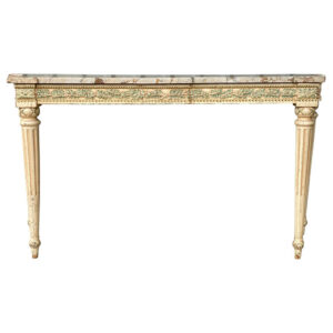 Maison Jansen Marble Top and Painted Console Table
