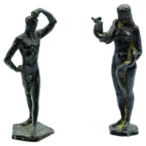 Pair of Bronze Figures of Adam and Eve by William Hunt Diederich