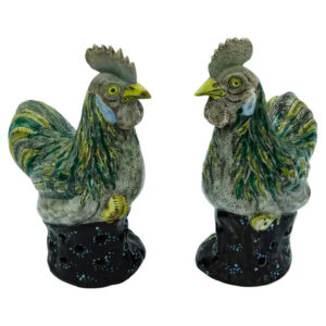 Pair of Chinese Porcelain Chickens