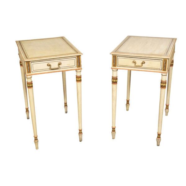 Pair of Late George III Painted End Tables