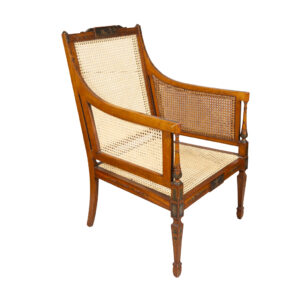 Edwardian Satinwood And Painted Armchair