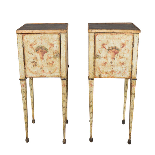 Pair Of Italian Neoclassic Painted Commodes