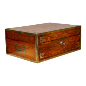 Regency Rosewood and Brass Inlaid Campaign Dressing Box