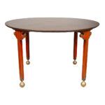 Vintage Mahogany Red Lacquered Table
