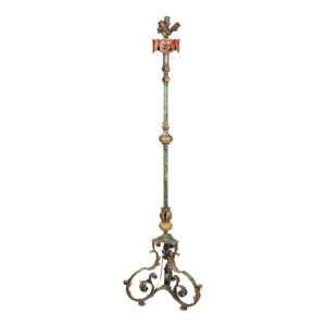 Renaissance Revival Brass and Iron Floor Lamp