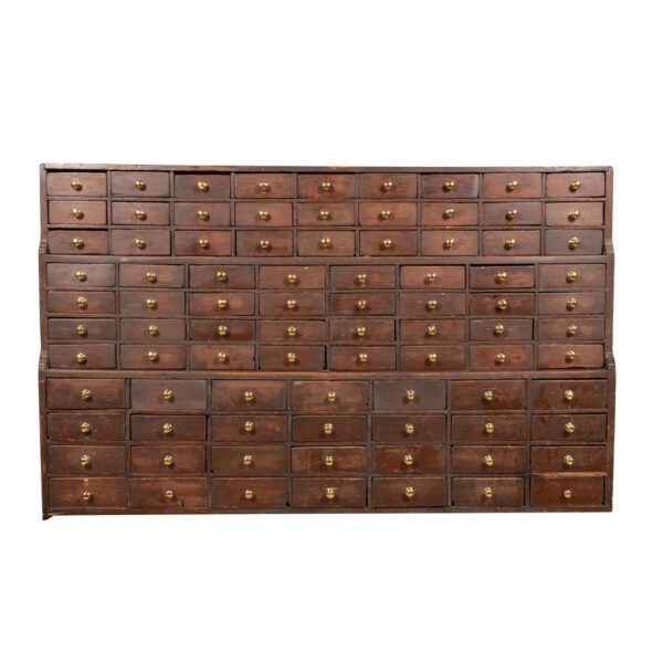 Large And Impressive Stained Pine Apothecary Chest