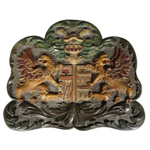 European Painted Wood Coat of Arms