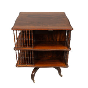 Howard & Sons Rosewood Revolving Bookstand Table