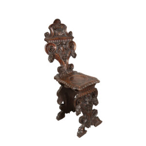 Italian Renaissance Style Walnut Sgabello Chair