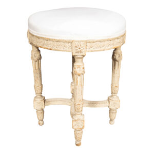 Louis XVI Style Creme Painted Tabouret