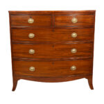 Regency Mahogany Bow front Chest of Drawers