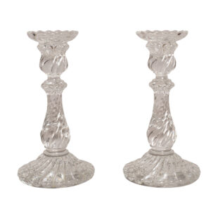 Pair Of Baccarat Crystal Candlesticks