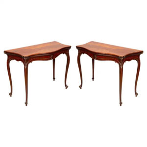 Fine Pair of George III Mahogany Games Tables