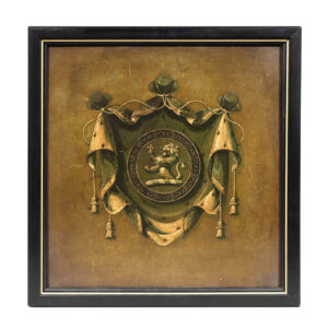 Framed British Painted Coat of Arms