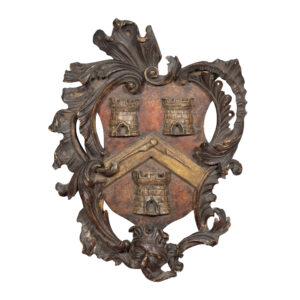 George III Walnut and Polychrome Coat of Arms