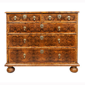 William And Mary Oyster Veneer Chest of Drawers