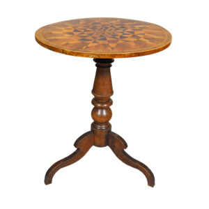 Late Federal Parquetry Candlestand