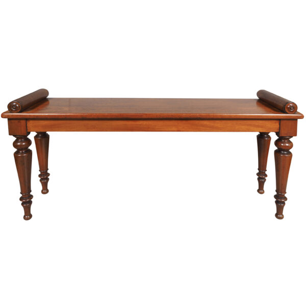 Victorian Mahogany Bench by Johnstone & Jeanes