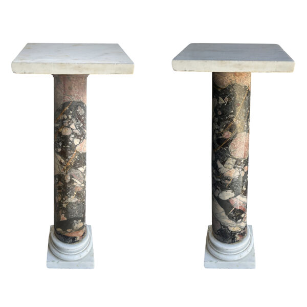 Pair Of European Marble Pedestals