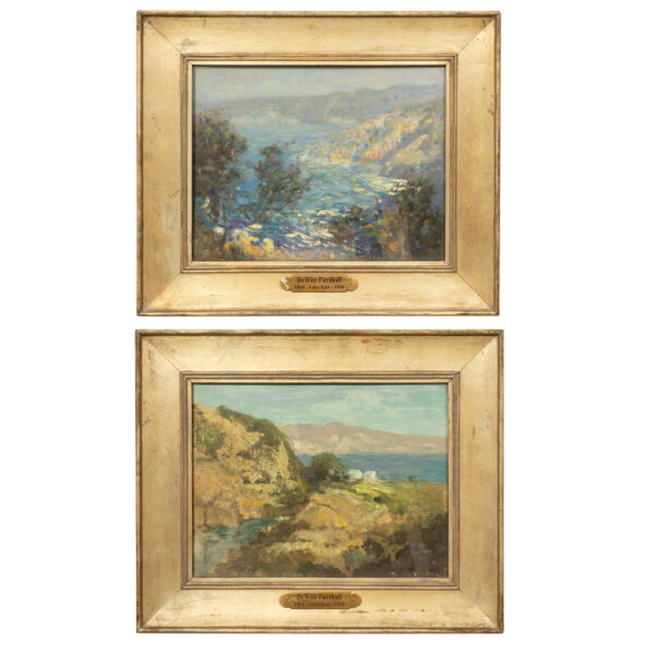 Pair Of Framed Oil Paintings of Santa Barbara by DeWitt Parshall