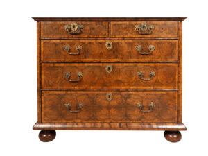 William and Mary Oyster Veneer Chest of Drawers