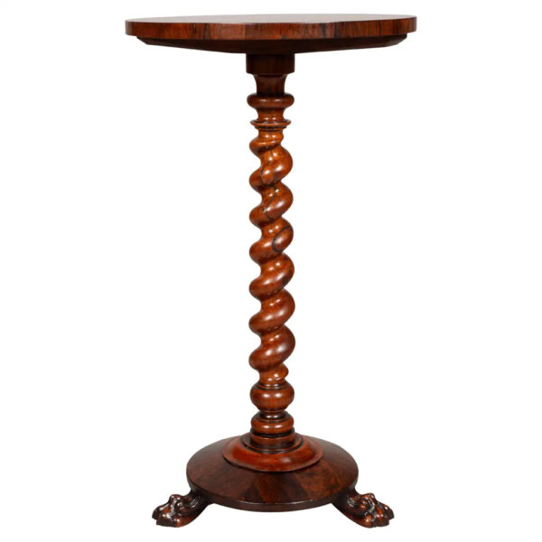 William IV Rosewood Candle Stand