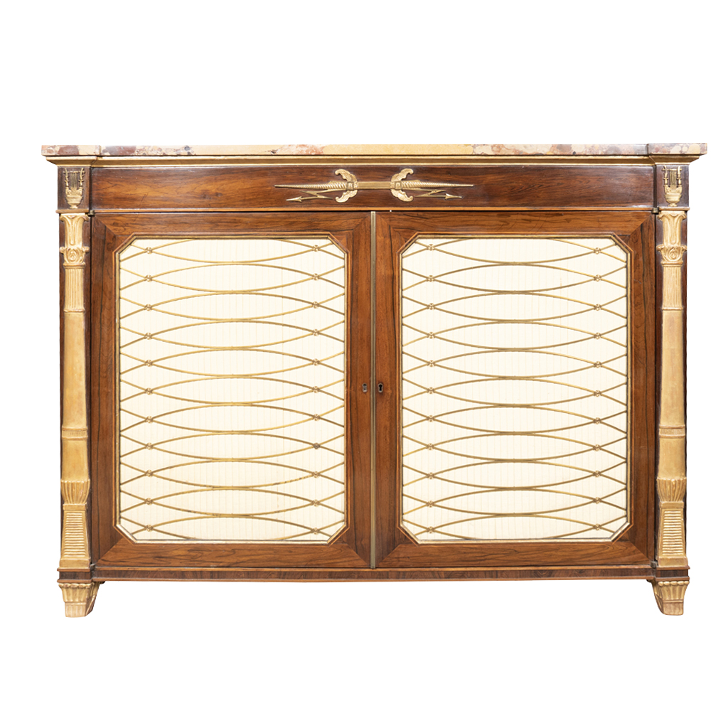 Regency Rosewood and Bronze Mounted Credenza - David Neligan Antiques